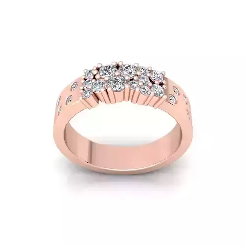 Women Engagement Diamond Ring 3d Model and Render 14