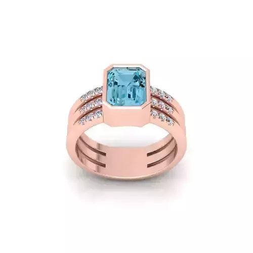 Women Engagement Diamond Ring 3d Model and Render 24