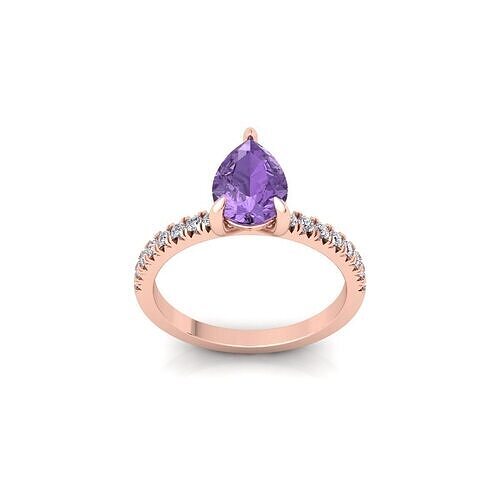 Women Engagement Diamond Ring 3d Model and Render 26 3D print model