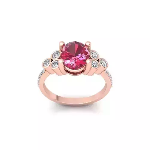 Women Engagement Diamond Ring 3d Model and Render 16