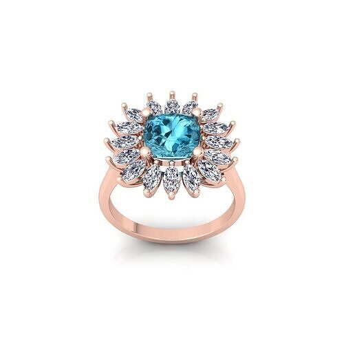 Women Engagement Diamond Ring 3d Model and Render 15 3D print model