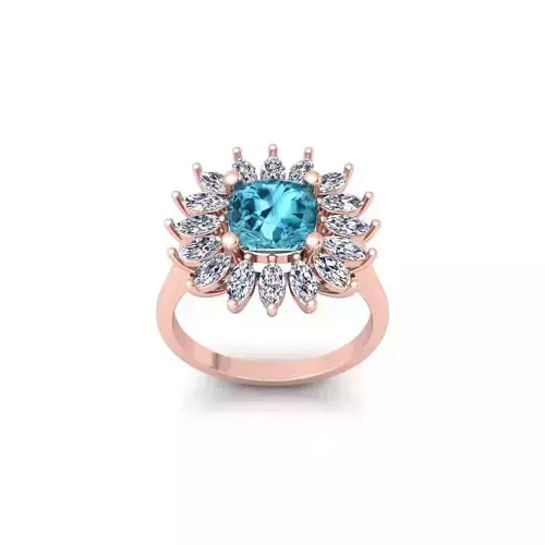 Women Engagement Diamond Ring 3d Model and Render 15