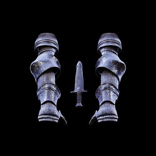 SOUL OF CINDER Arm Gauntlets Armor STL Fan Art Model Low-poly 3D print model