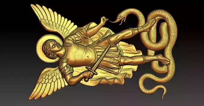 1 Archangel Michael CNC Relief Model
