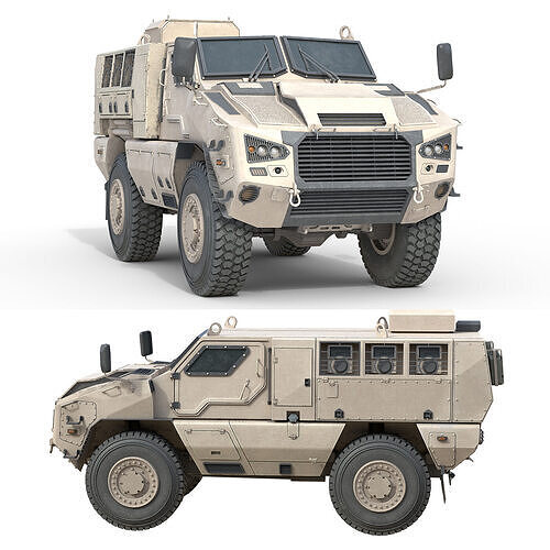 MRAP Mine Resistant Ambush Protected Vehicle Low-poly 3D model