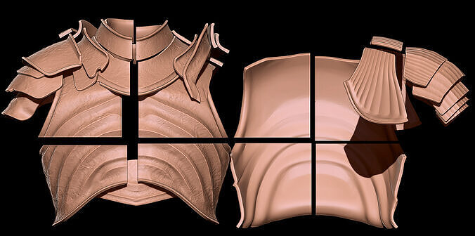 SOUL OF CINDER Armor Chest Gorget Pauldrons STL Fan Art Model Low-poly 3D print model
