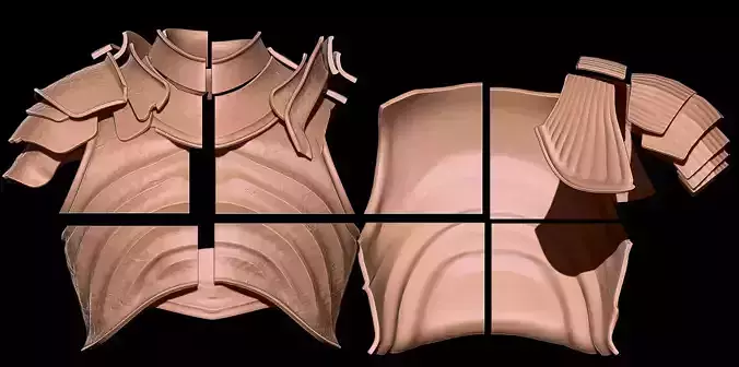 SOUL OF CINDER Armor Chest Gorget Pauldrons STL Fan Art Model