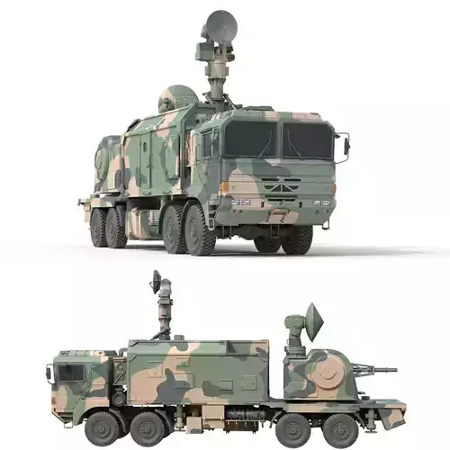 Self-propelled anti-aircraft gun LD 2000  Low-poly 3D model