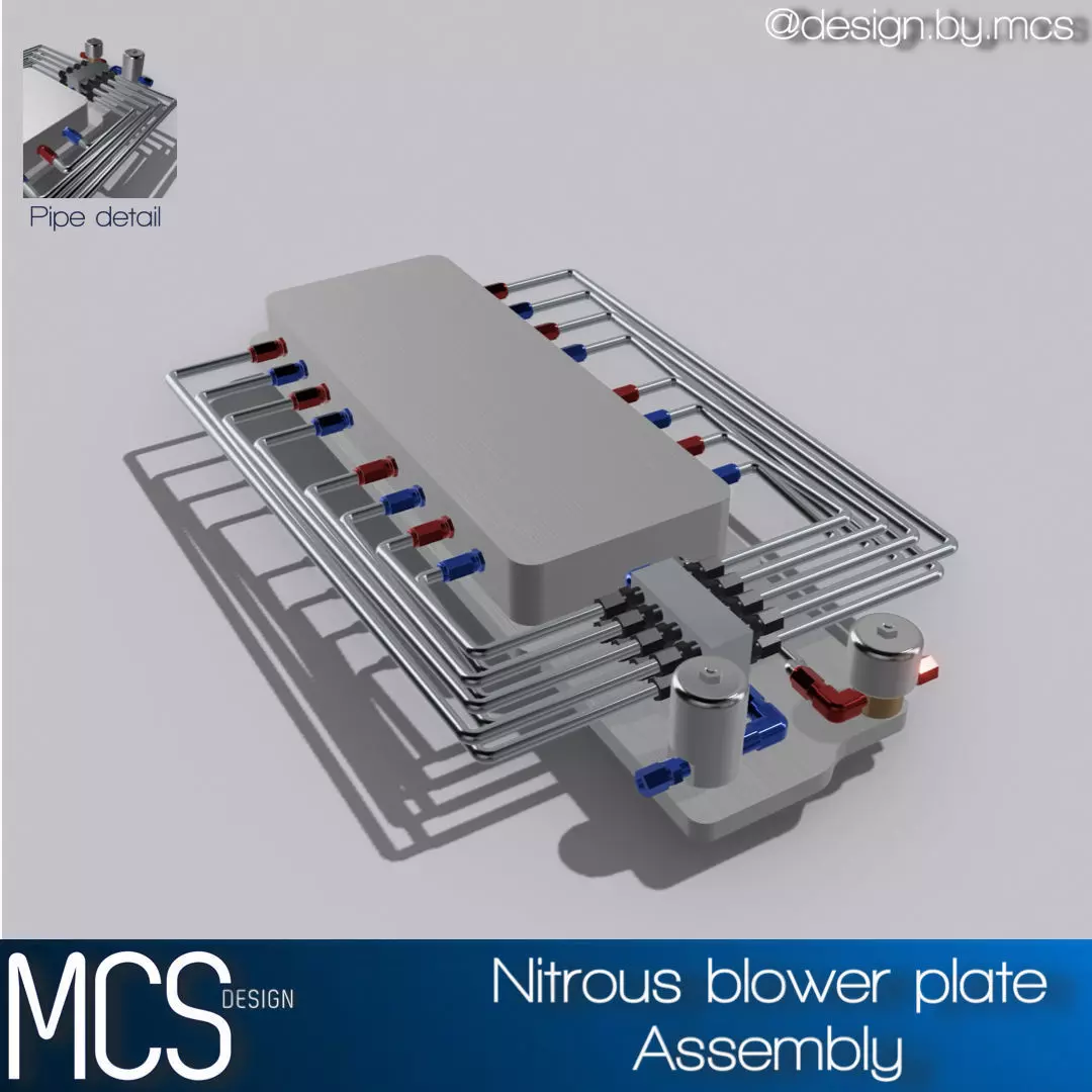 Nitrous Injection Plate for Blower 3D print model