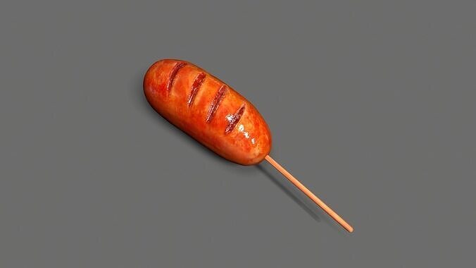  delicious sausage  Low-poly 3D model