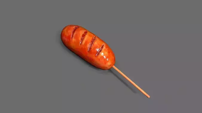  delicious sausage  Low-poly 3D model