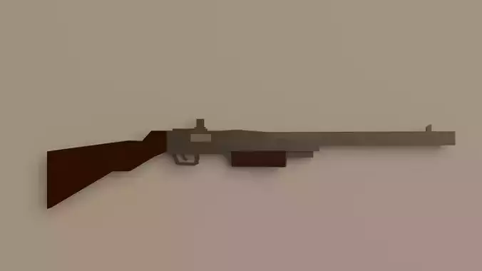 Low Poly Shotgun Low-poly 3D model