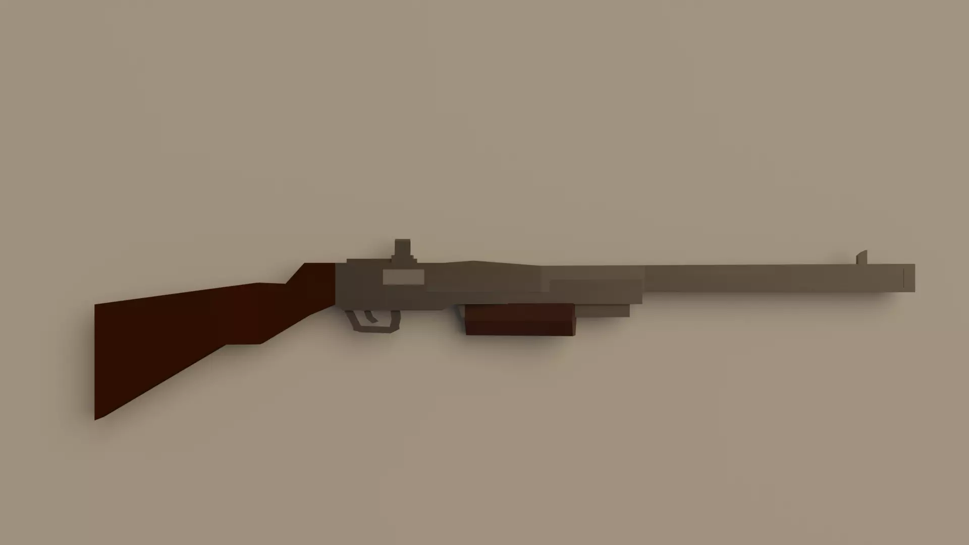 Low Poly Shotgun Low-poly 3D model_0