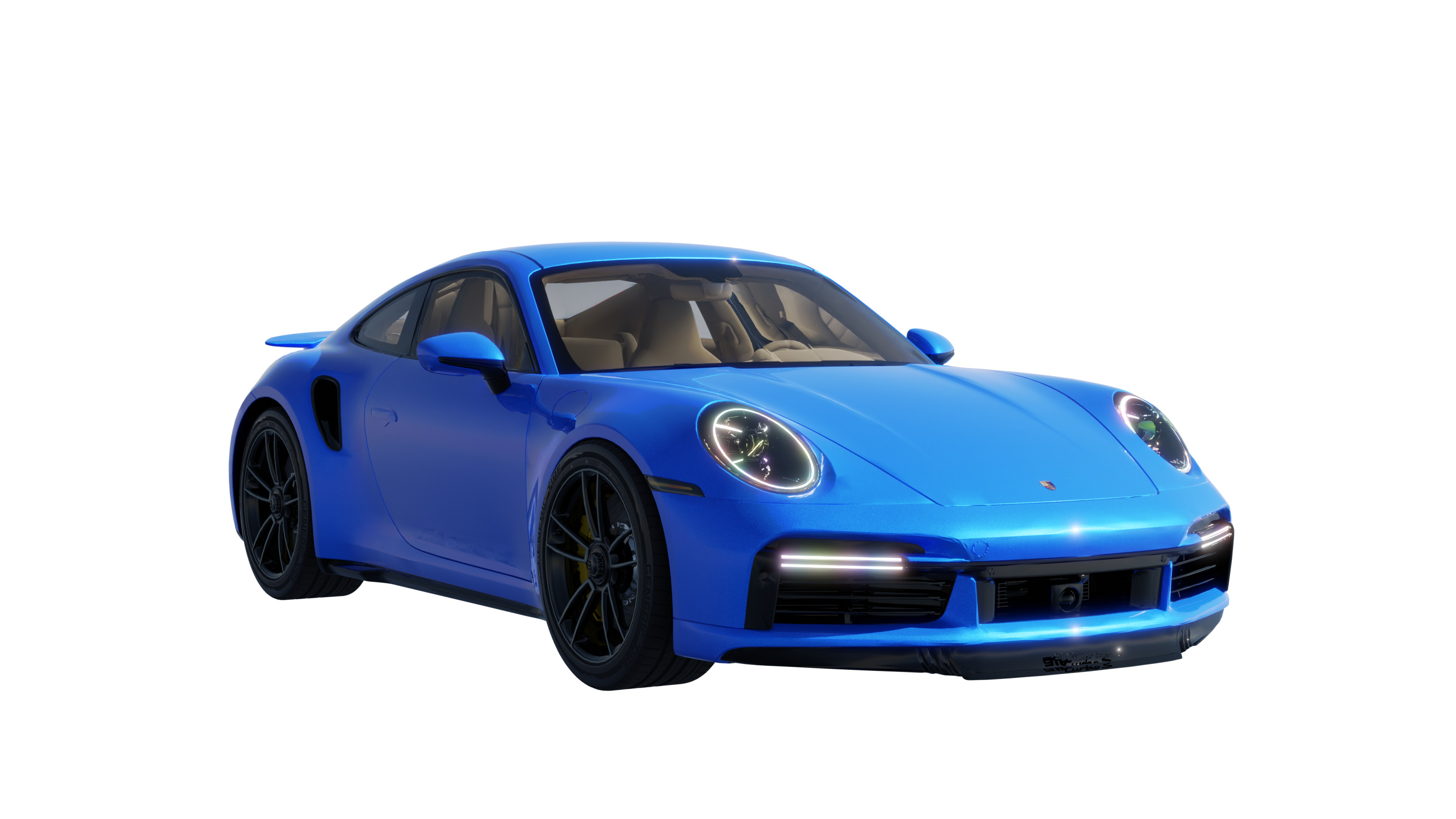 Car Rigged - Porsche 911 3D model_1