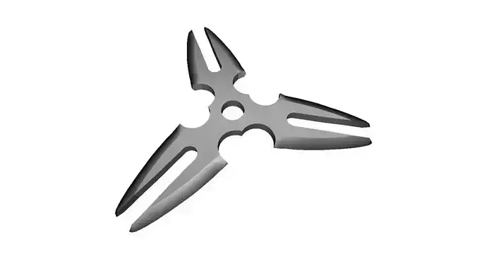 Throwing Star from the movie Resident Evil Low-poly 3D model