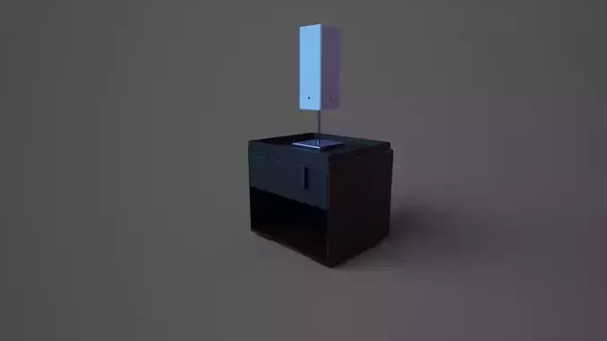 Nightstand with Bedside Lamp