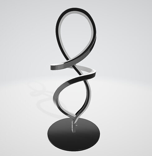 Mayful Modern Spiral Design LED Table Lamp 3D model
