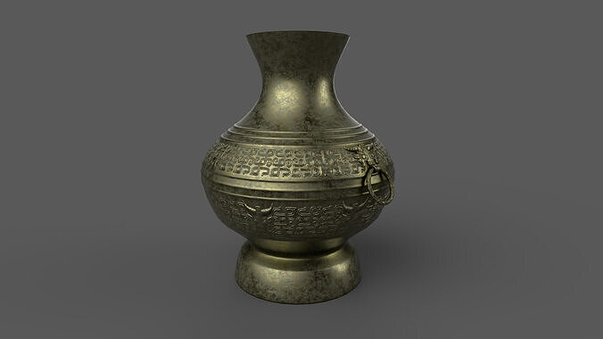 ancient bronze ware Low-poly 3D model