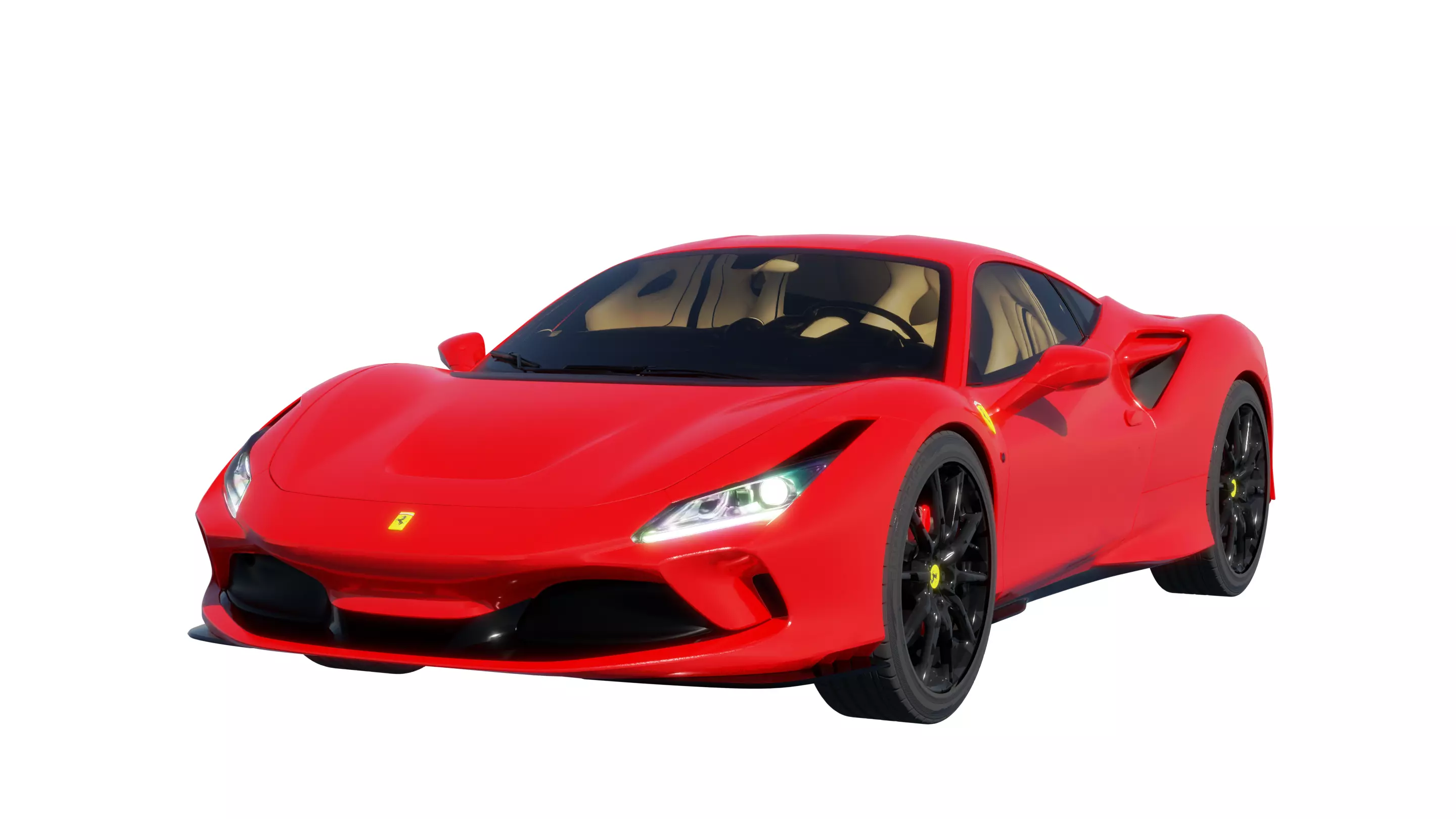 Car Rigged - Ferrari F8 3D model_0