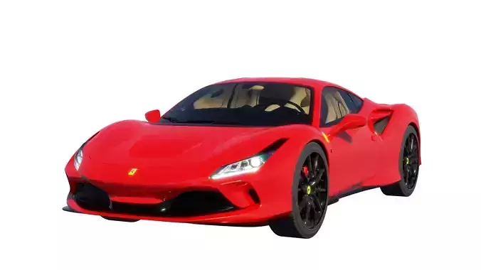 Car Rigged - Ferrari F8 3D model