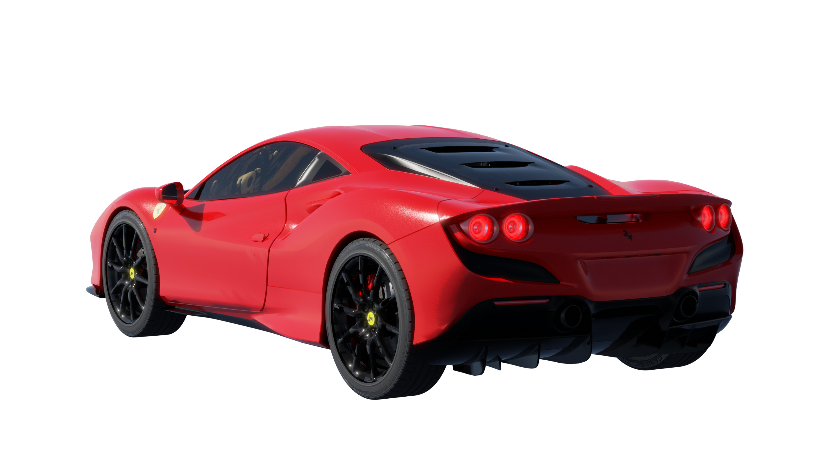 Car Rigged - Ferrari F8 3D model_2