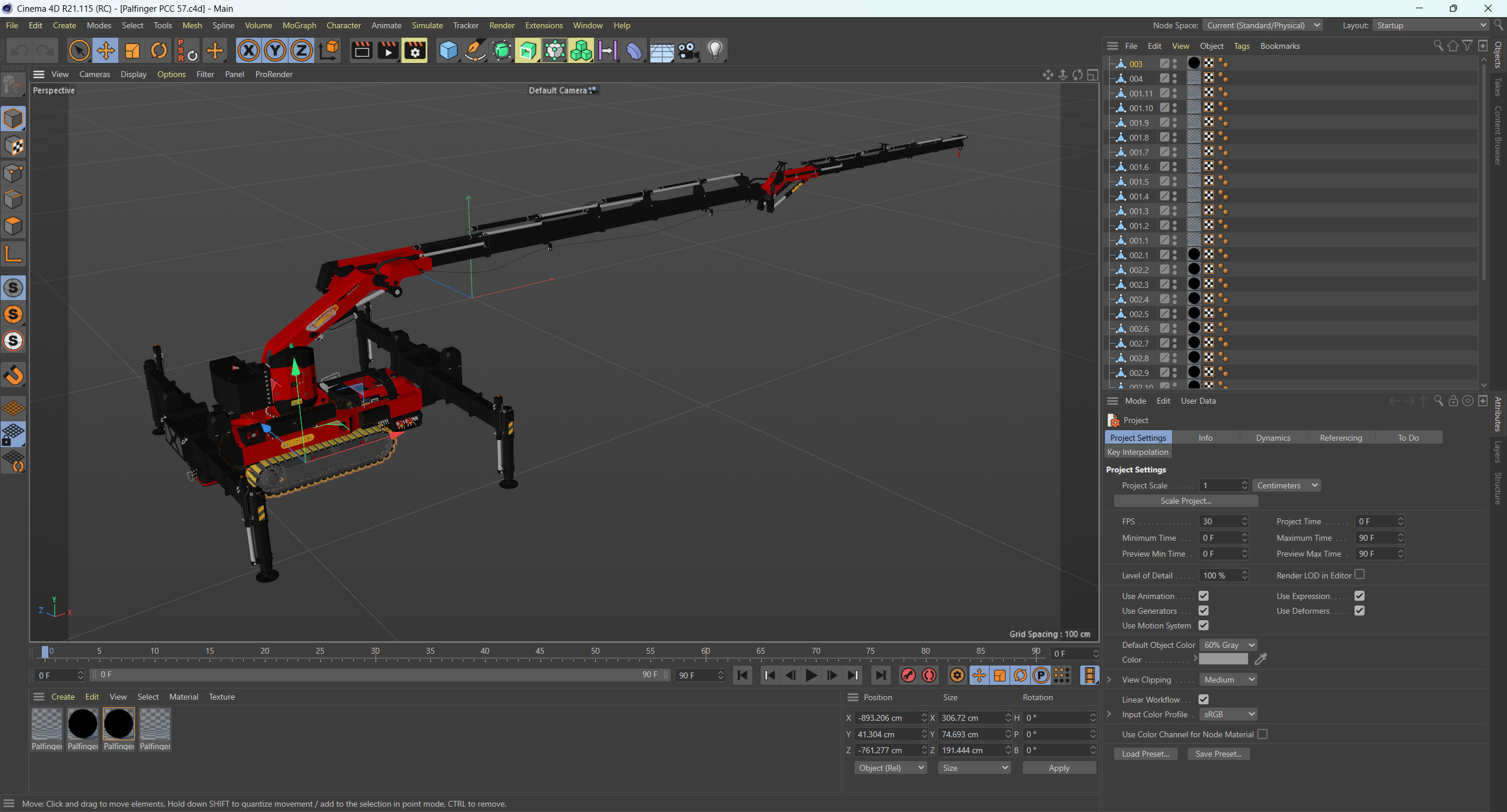 Palfinger PCC 57002 Crawler Crane 3D model_14