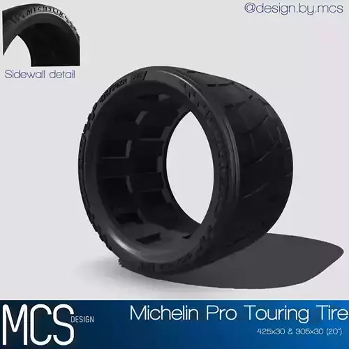 Pro Touring Tires 20 inch detailed sidewall x2 sizes 3D print model