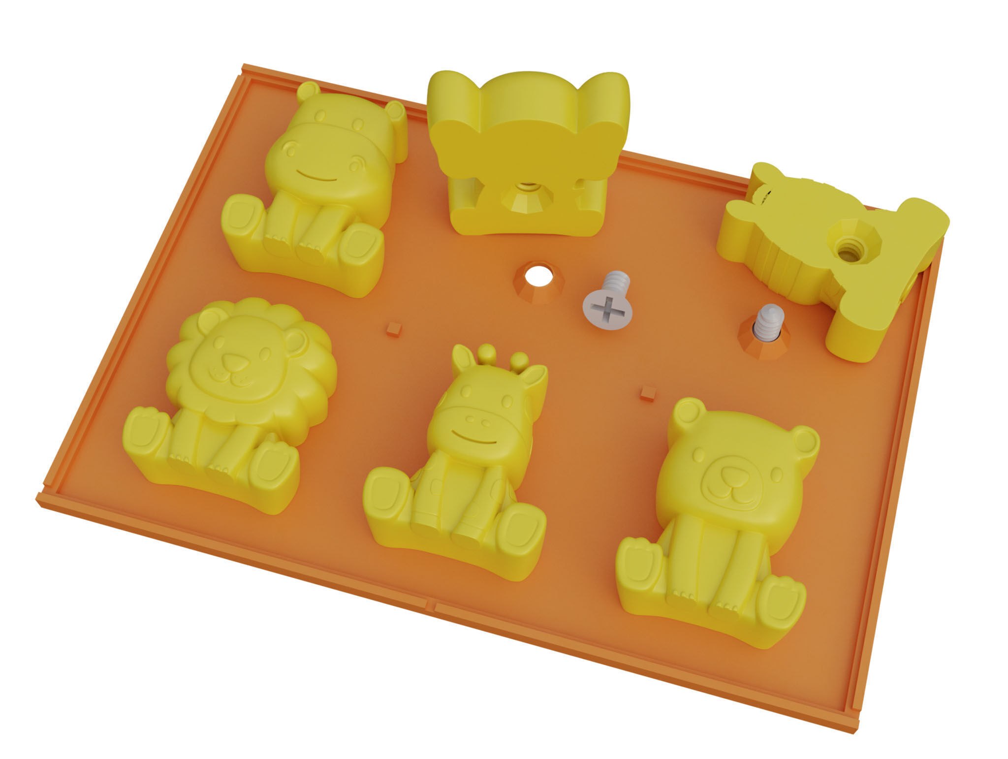 3d Mold for silicon - Animals Shaped 3D print model_2