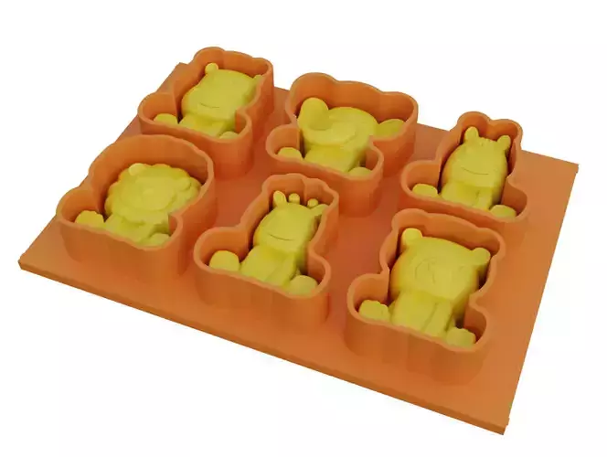 3d Mold for silicon - Animals Shaped 3D print model