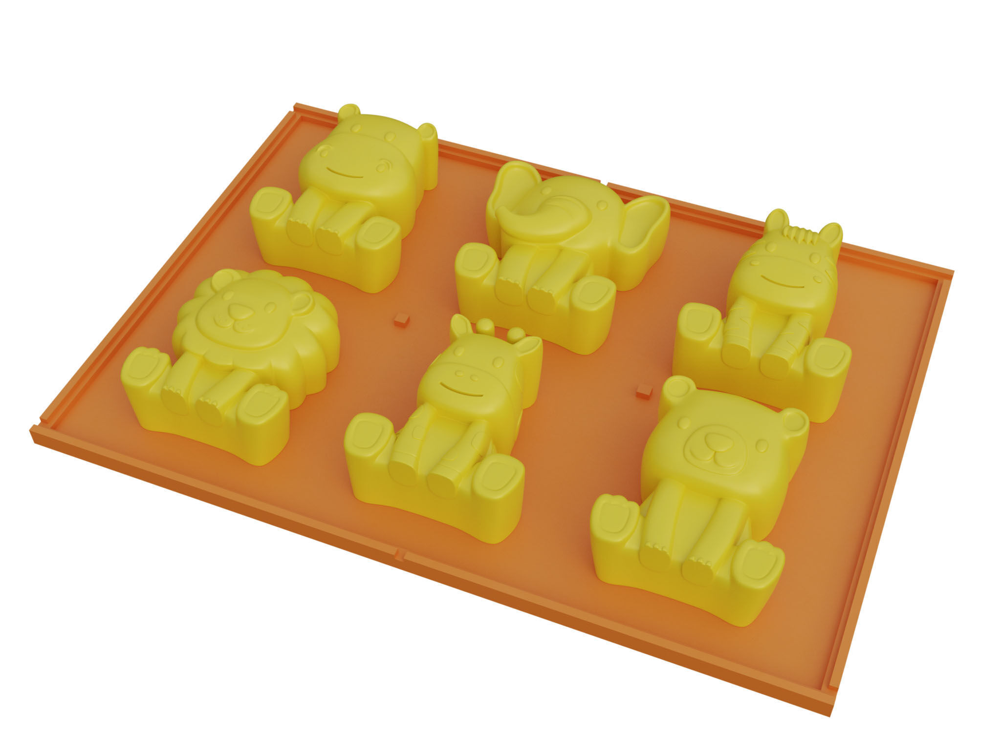 3d Mold for silicon - Animals Shaped 3D print model_1