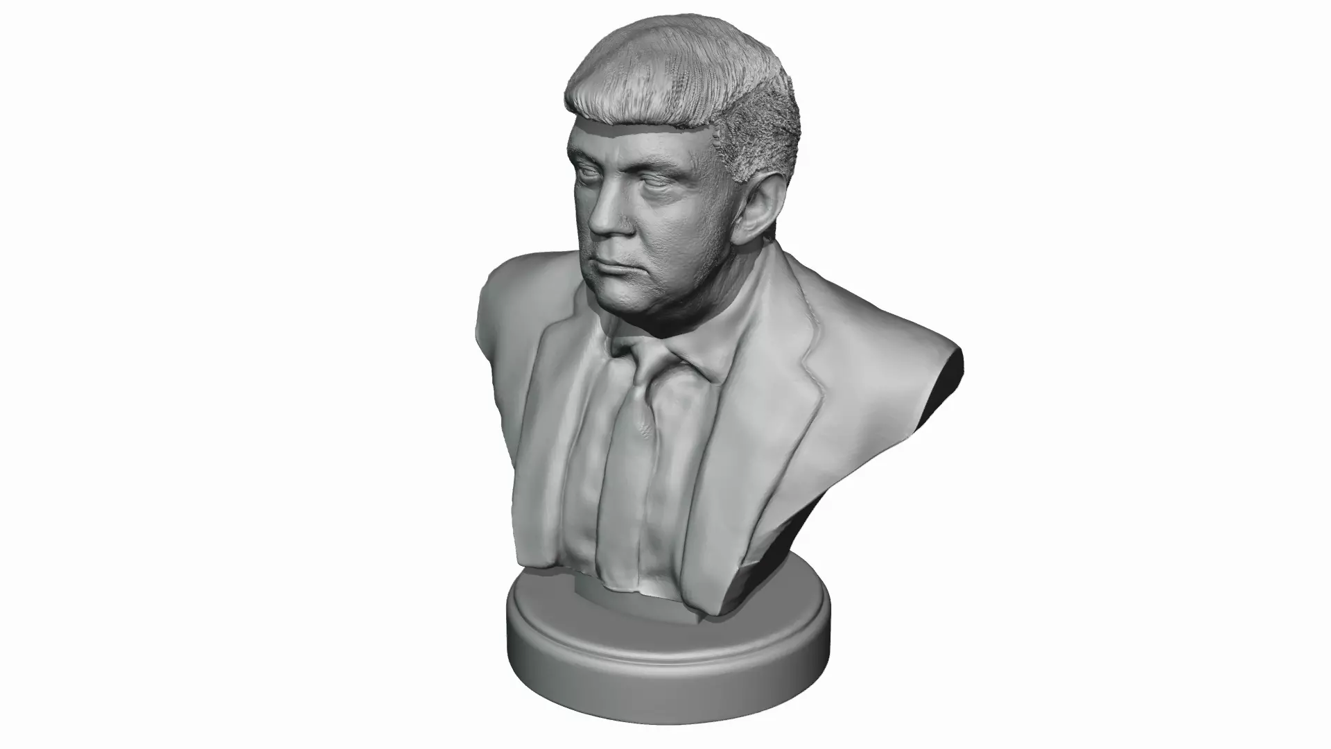 Donald Trump hyper-realistic bust 3D print model_0