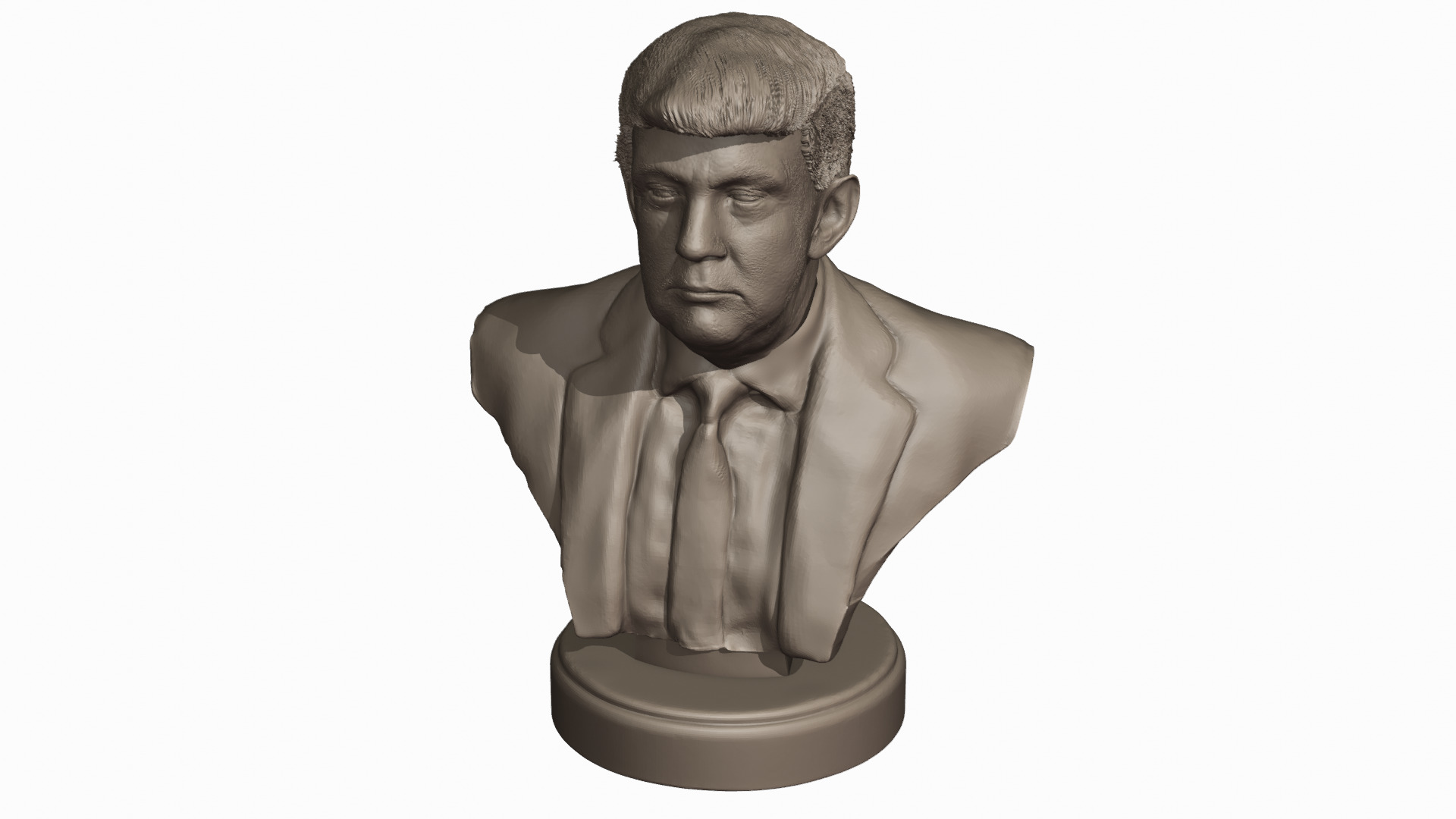 Donald Trump hyper-realistic bust 3D print model_1