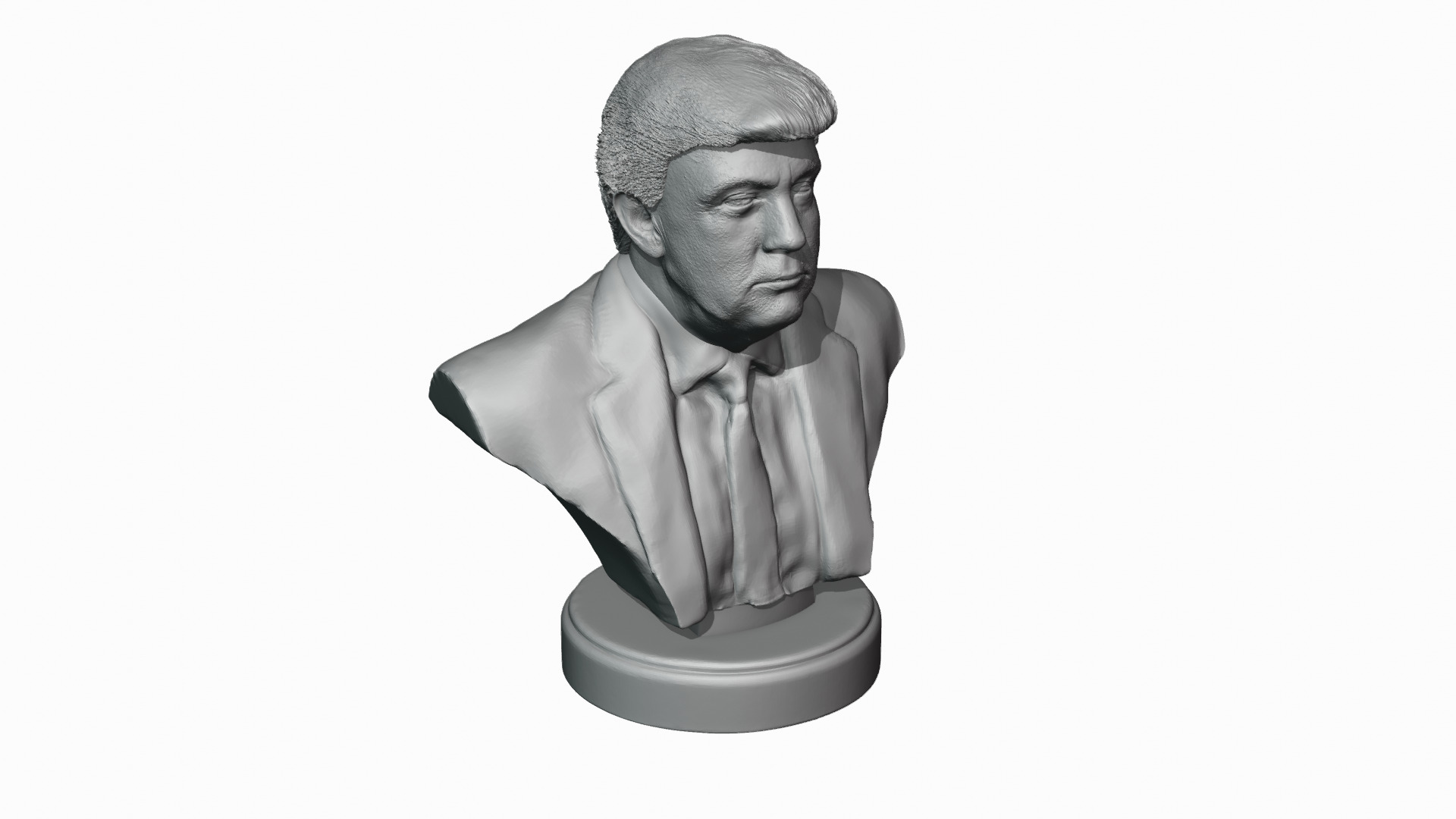 Donald Trump hyper-realistic bust 3D print model_4