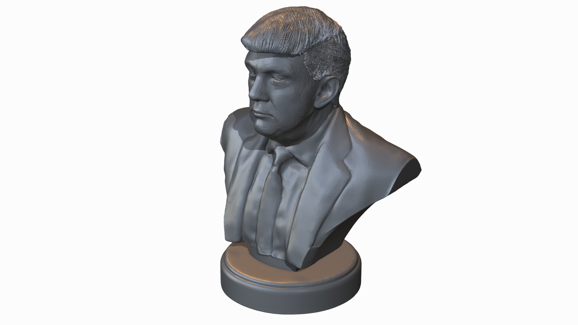 Donald Trump hyper-realistic bust 3D print model_8