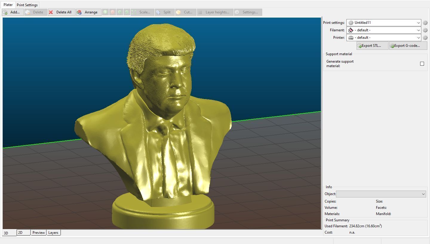 Donald Trump hyper-realistic bust 3D print model_10