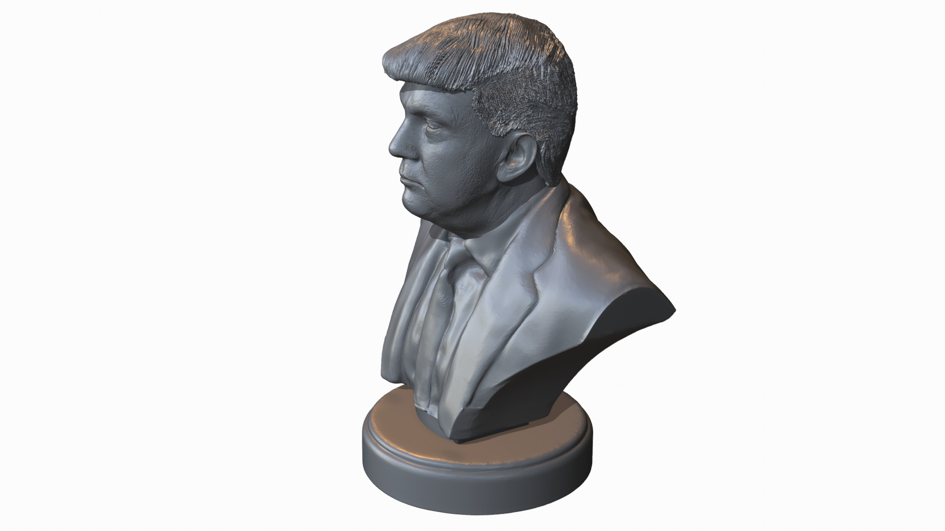 Donald Trump hyper-realistic bust 3D print model_12