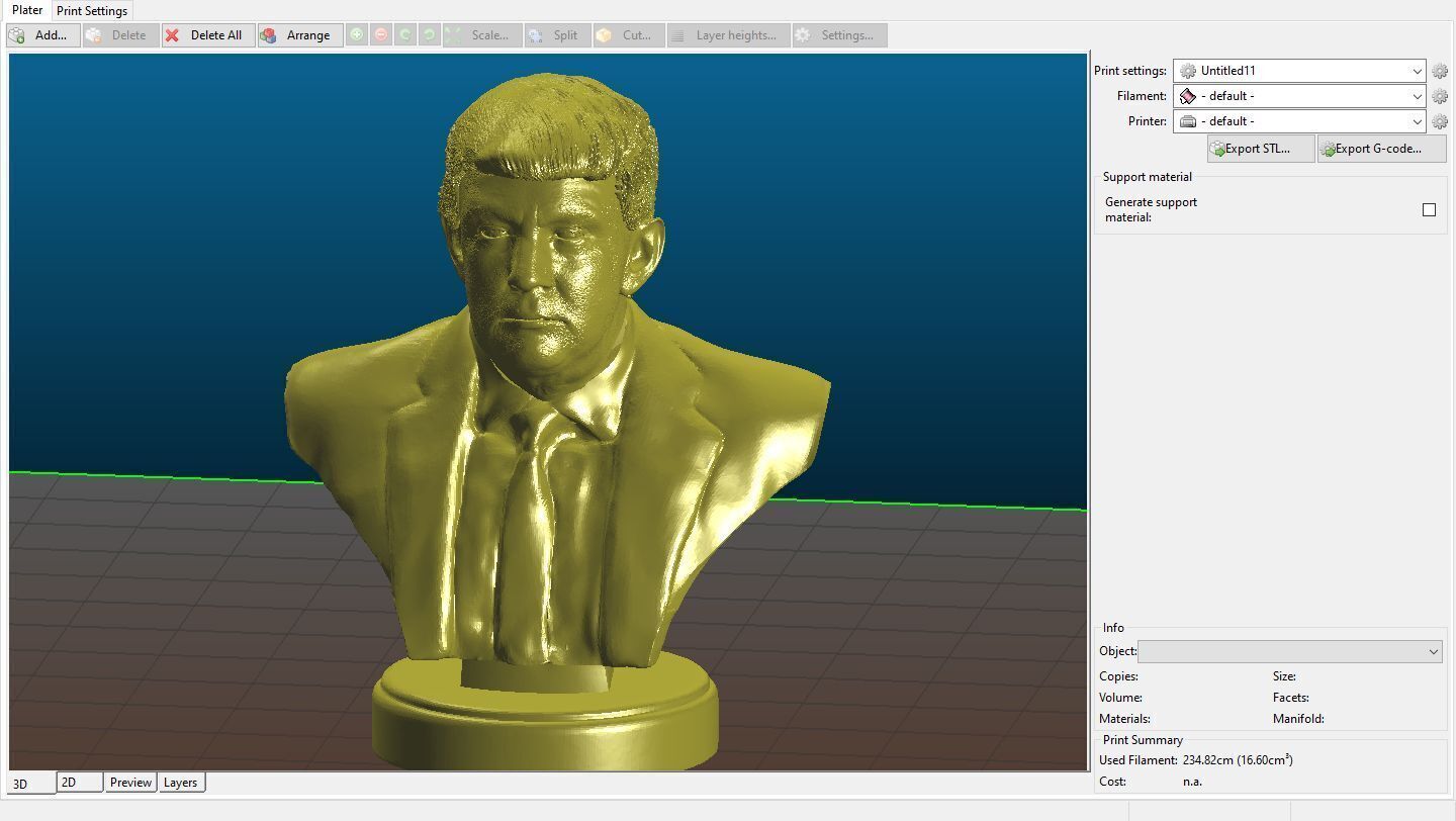 Donald Trump hyper-realistic bust 3D print model_11