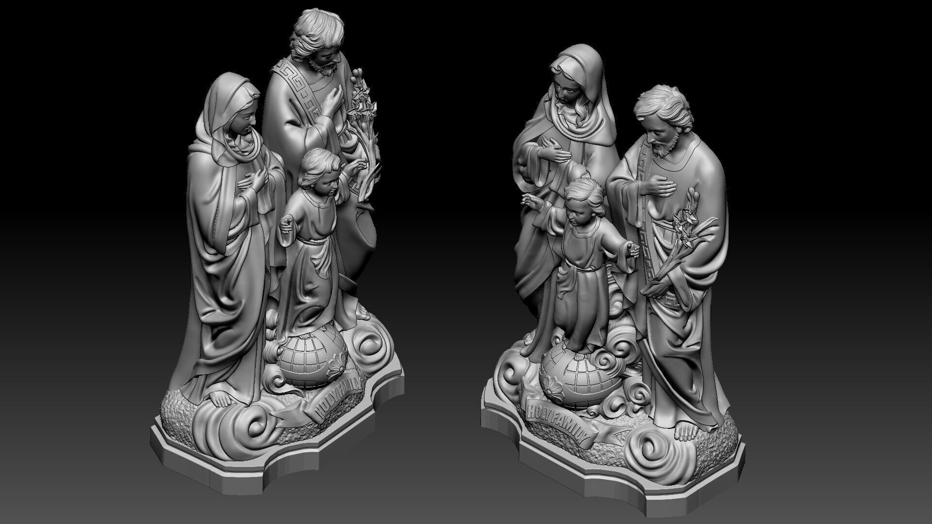 Holy Family 3D print model_7
