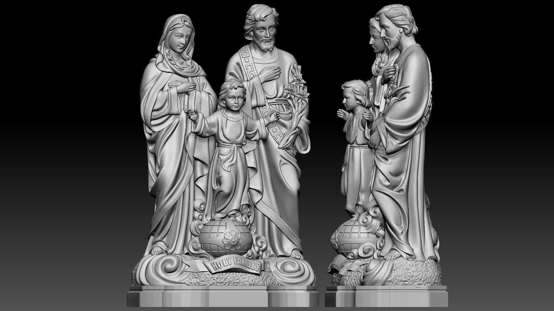 Holy Family 3D print model_3
