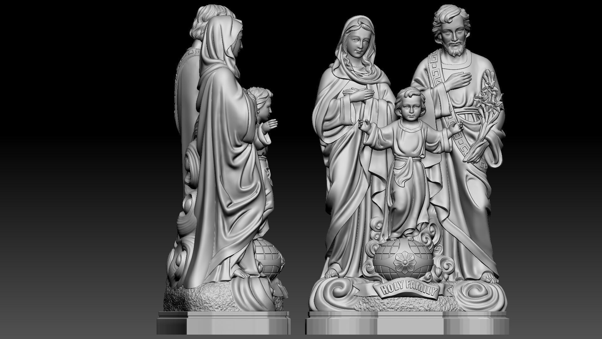Holy Family 3D print model_2