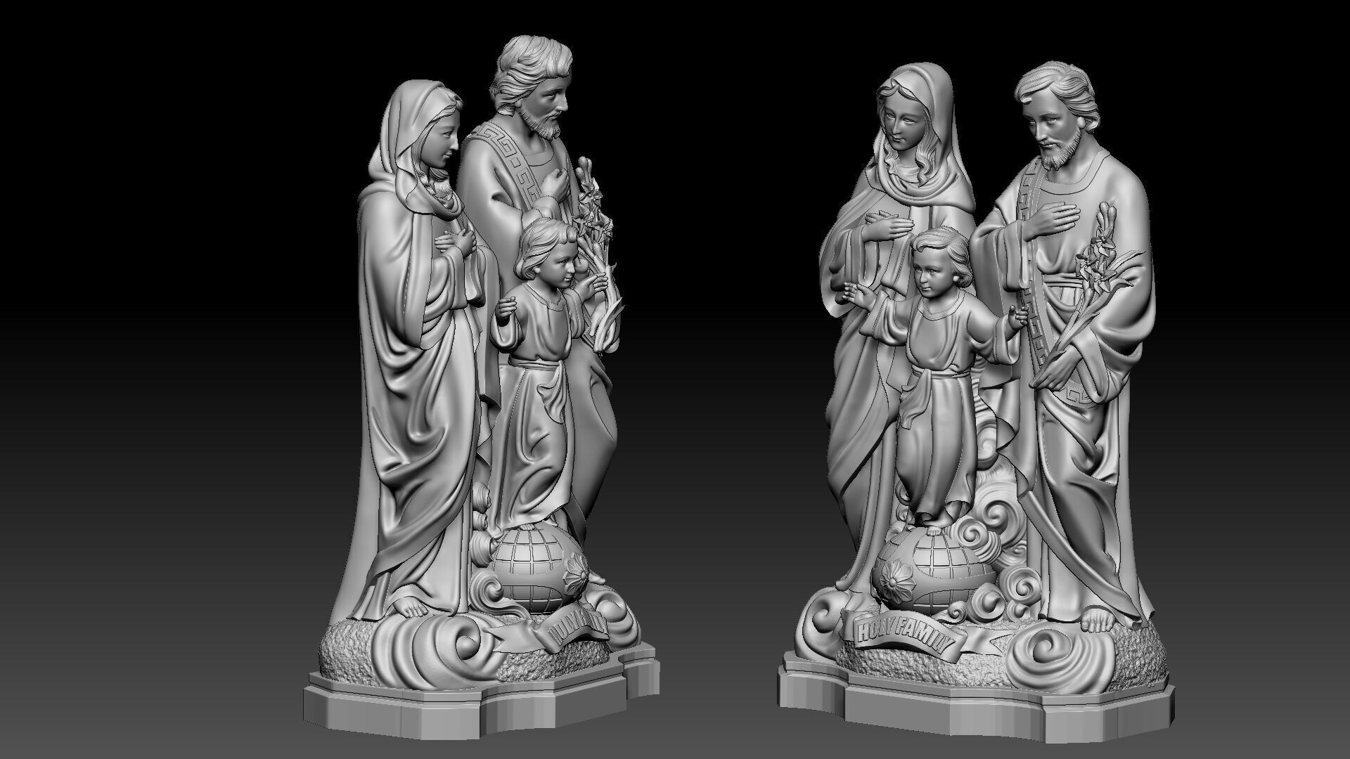 Holy Family 3D print model_4
