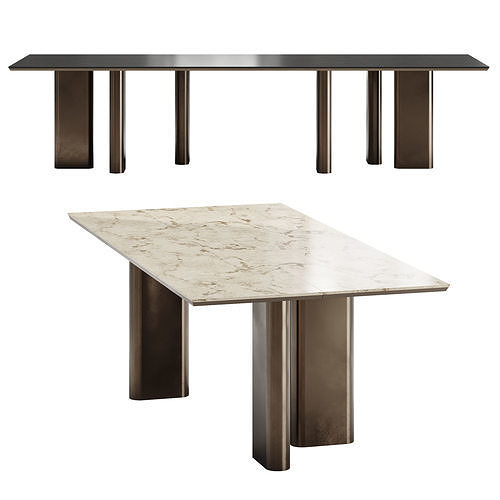 Poliform Adrien Marble Dining Table 3D model
