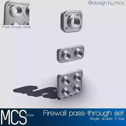 Firewall hose pass through set x3 sizes