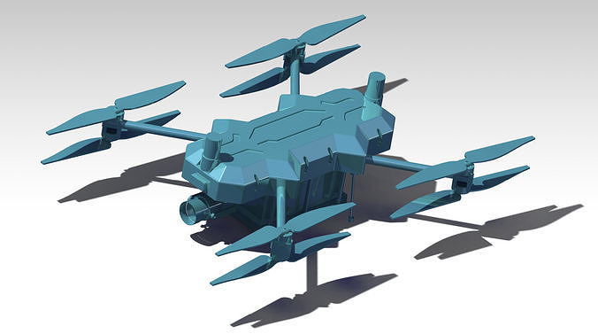 Custom Quadcopter Drone Frame CAD Model  3D print model