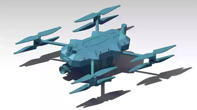 Custom Quadcopter Drone Frame CAD Model  3D print model