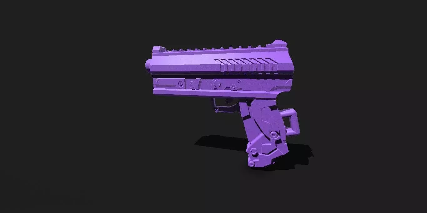 Gun Scifi- Keychain Free 3D print model