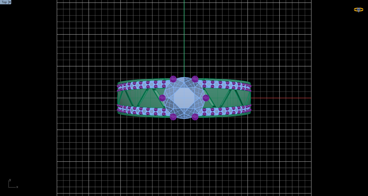 Solitaire Ring 17 3D print model_3