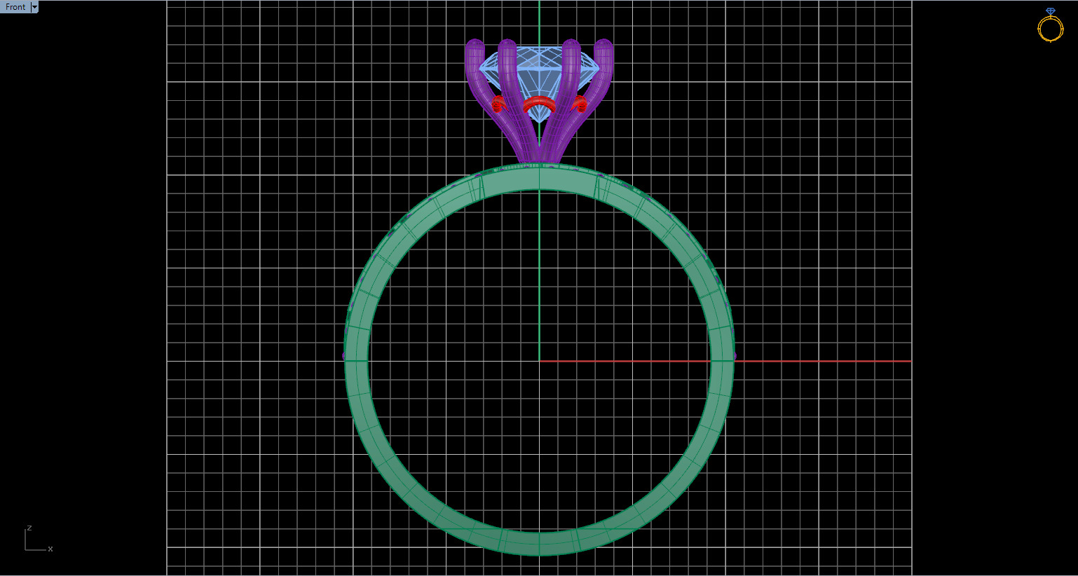 Solitaire Ring 17 3D print model_4