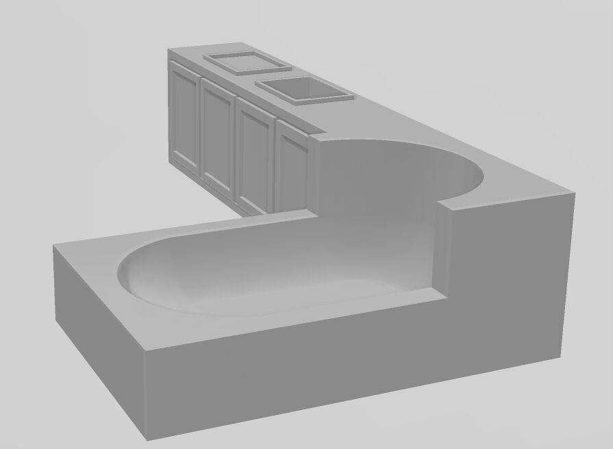 Bath Tub 3D print model_1