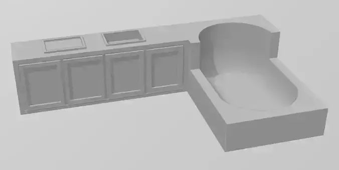 Bath Tub 3D print model